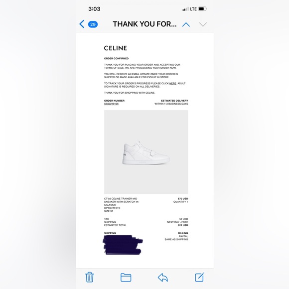 *SOLD ON GRAILED* Celine Mid-Top Sneakers 37 - Picture 13 of 13